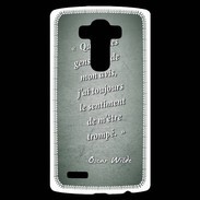 Coque Personnalisée Lg G4 Avis gens Vert Citation Oscar Wilde