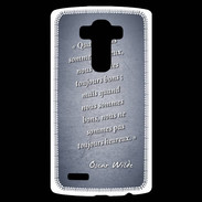 Coque Personnalisée Lg G4 Bons heureux Bleu Citation Oscar Wilde