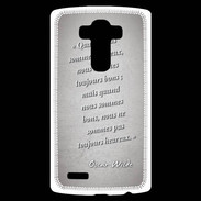 Coque Personnalisée Lg G4 Bons heureux Gris Citation Oscar Wilde