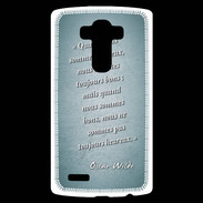 Coque Personnalisée Lg G4 Bons heureux Turquoise Citation Oscar Wilde