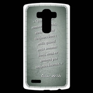 Coque Personnalisée Lg G4 Bons heureux Vert Citation Oscar Wilde