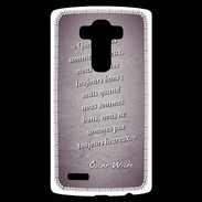 Coque Personnalisée Lg G4 Bons heureux Violet Citation Oscar Wilde