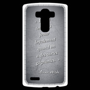 Coque Personnalisée Lg G4 Cartes gagnantes Noir Citation Oscar Wilde