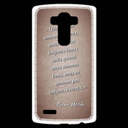 Coque Personnalisée Lg G4 Bons heureux Rouge Citation Oscar Wilde