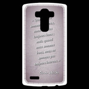 Coque Personnalisée Lg G4 Bons heureux Rose Citation Oscar Wilde