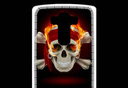 Coque Personnalisée Lg G4 Tête de mort en flamme 5