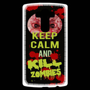 Coque Personnalisée Lg G4 Keep Calm and Kill Zombies Noir