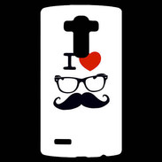 Coque Personnalisée Lg G4 I love Lunette Moustache