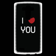 Coque Personnalisée Lg G4 I love you noir