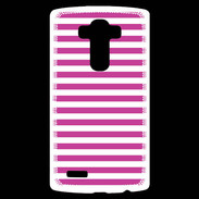 Coque Personnalisée Lg G4 rayures blanches et roses