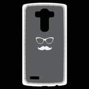 Coque Personnalisée Lg G4 moustache gris & blanc