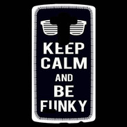 Coque Personnalisée Lg G4 Keep Calm Funky Noir