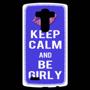 Coque Personnalisée Lg G4 Keep Calm Girly Bleu