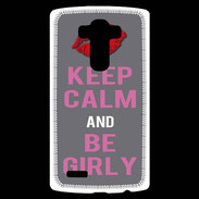 Coque Personnalisée Lg G4 Keep Calm Girl Gris