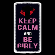 Coque Personnalisée Lg G4 Keep Calm Girly Noir