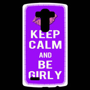 Coque Personnalisée Lg G4 Keep Calm Girly Violet