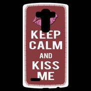 Coque Personnalisée Lg G4 Keep Calm Kiss me Brique