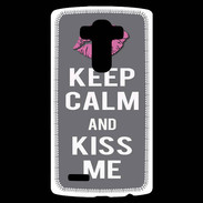 Coque Personnalisée Lg G4 Keep Calm Kiss me Gris