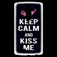 Coque Personnalisée Lg G4 Keep Calm Kiss me Noir