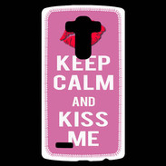 Coque Personnalisée Lg G4 Keep Calm Kiss me Rose