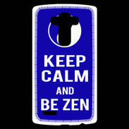 Coque Personnalisée Lg G4 Keep Calm Be Zen Bleu