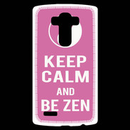 Coque Personnalisée Lg G4 Keep Calm Be Zen Rose