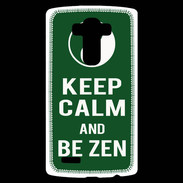 Coque Personnalisée Lg G4 Keep Calm Be Zen Vert