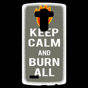 Coque Personnalisée Lg G4 Keep Calm Burn Gris