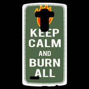 Coque Personnalisée Lg G4 Keep Calm Burn Kaki
