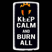 Coque Personnalisée Lg G4 Keep Calm Burn Noir