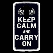 Coque Personnalisée Lg G4 Keep Calm Carry on Noir