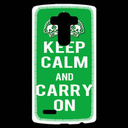 Coque Personnalisée Lg G4 Keep Calm Carry on Vert