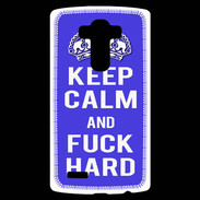 Coque Personnalisée Lg G4 Keep Calm Fuck hard bleu