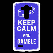 Coque Personnalisée Lg G4 Keep Calm Gamble Bleu
