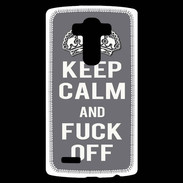 Coque Personnalisée Lg G4 Keep Calm Fuck Off Gris
