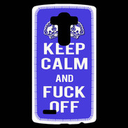Coque Personnalisée Lg G4 Keep Calm Fuck off bleu