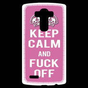 Coque Personnalisée Lg G4 Keep Calm Fuck Off Rose