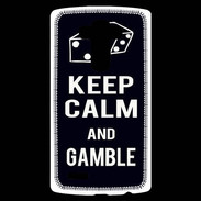 Coque Personnalisée Lg G4 Keep Calm Gamble Noir