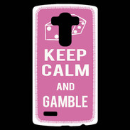 Coque Personnalisée Lg G4 Keep Calm Gamble Rose