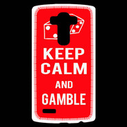 Coque Personnalisée Lg G4 Keep Calm Gamble Rouge