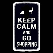 Coque Personnalisée Lg G4 Keep Calm Go Shopping Noir