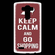 Coque Personnalisée Lg G4 Keep Calm Go Shopping Brique