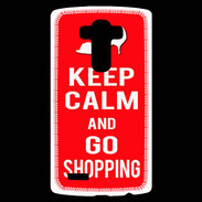 Coque Personnalisée Lg G4 Keep Calm Go Shopping Rouge