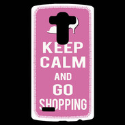 Coque Personnalisée Lg G4 Keep Calm Go Shopping Rose