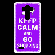 Coque Personnalisée Lg G4 Keep Calm Go Shopping Violet