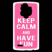 Coque Personnalisée Lg G4 Keep Calm Have fun Rose