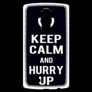 Coque Personnalisée Lg G4 Keep Calm Hurry up Noir