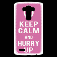 Coque Personnalisée Lg G4 Keep Calm Hurry up Rose