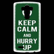 Coque Personnalisée Lg G4 Keep Calm Hurry up Vert