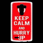 Coque Personnalisée Lg G4 Keep Calm Hurry up Rouge